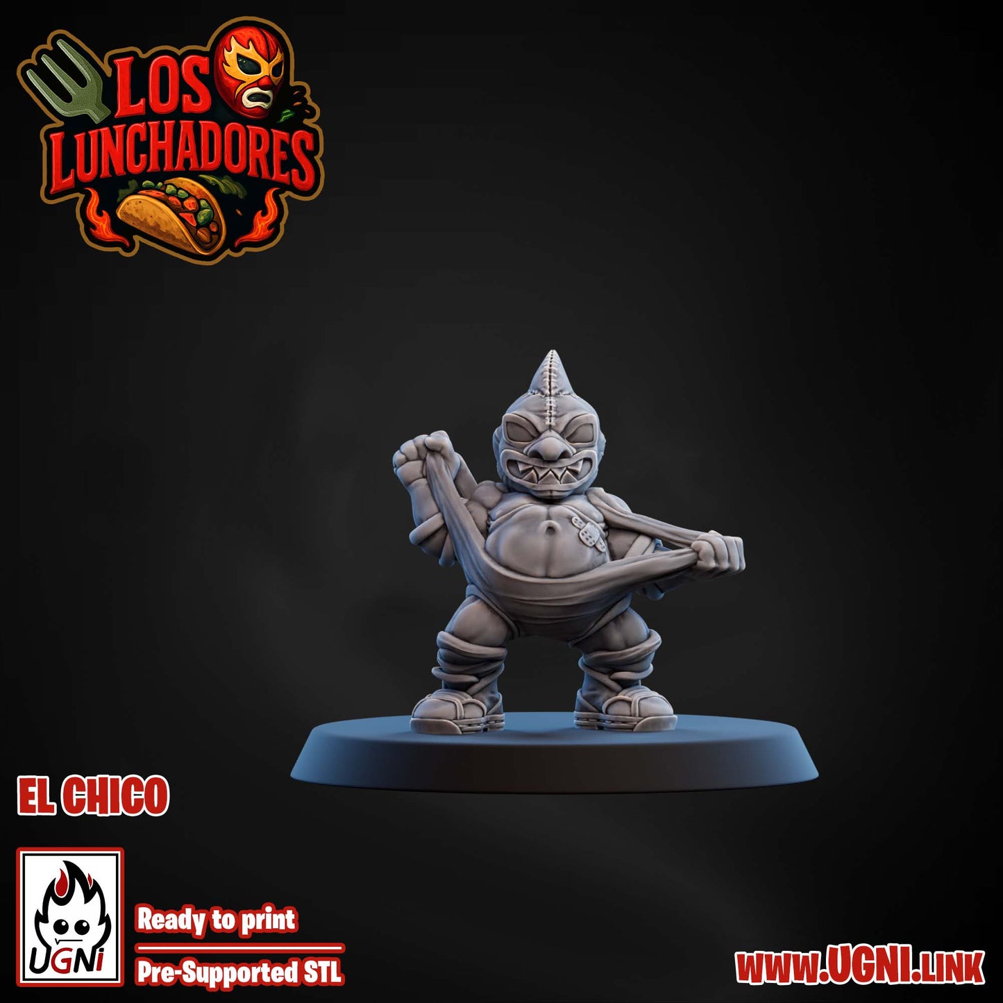 Los Lunchadores Halfling Team - El Chico 08 (Lineman) | UGNI Miniatures | Resin