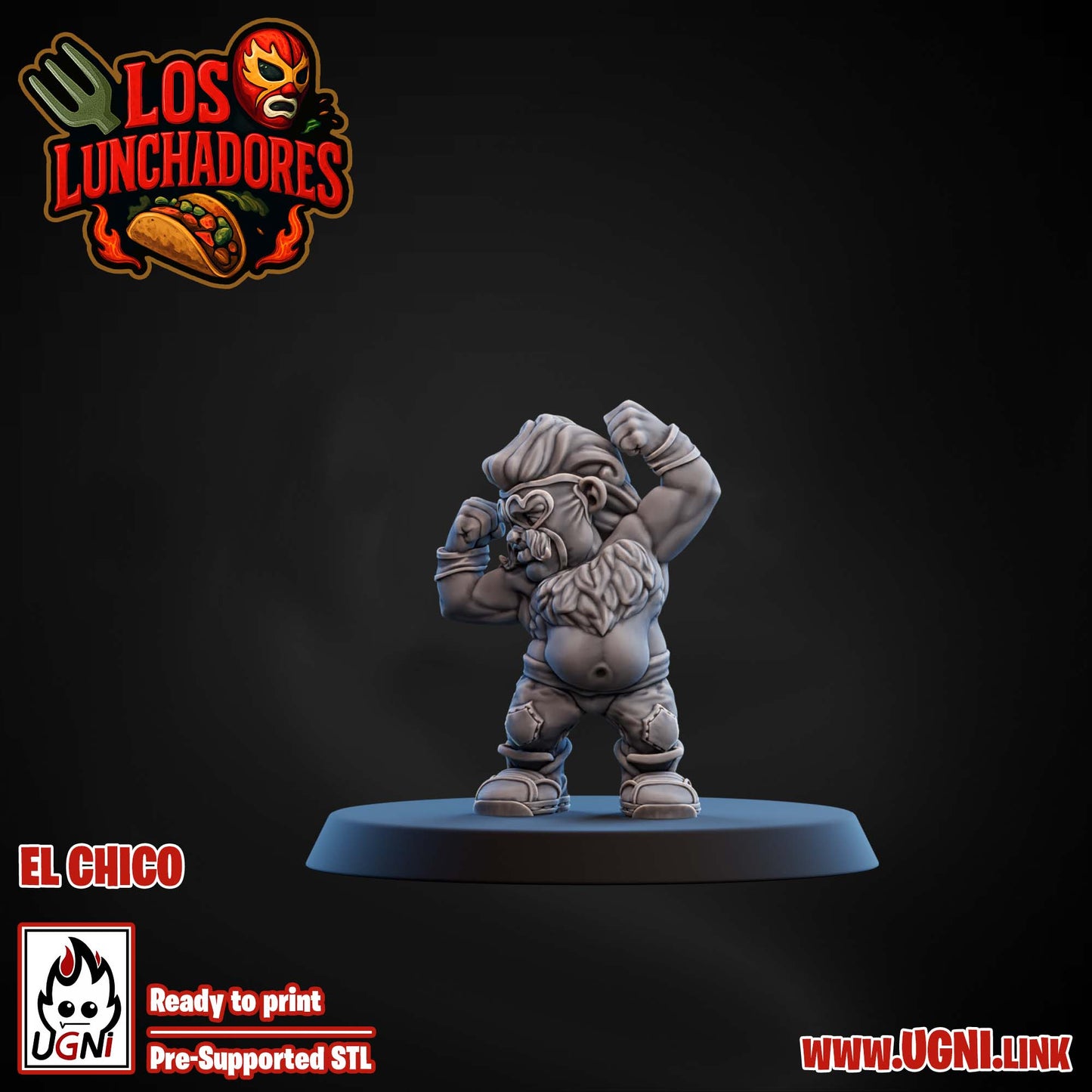 Los Lunchadores Halfling Team - El Chico 03 (Lineman) | UGNI Miniatures | Resin