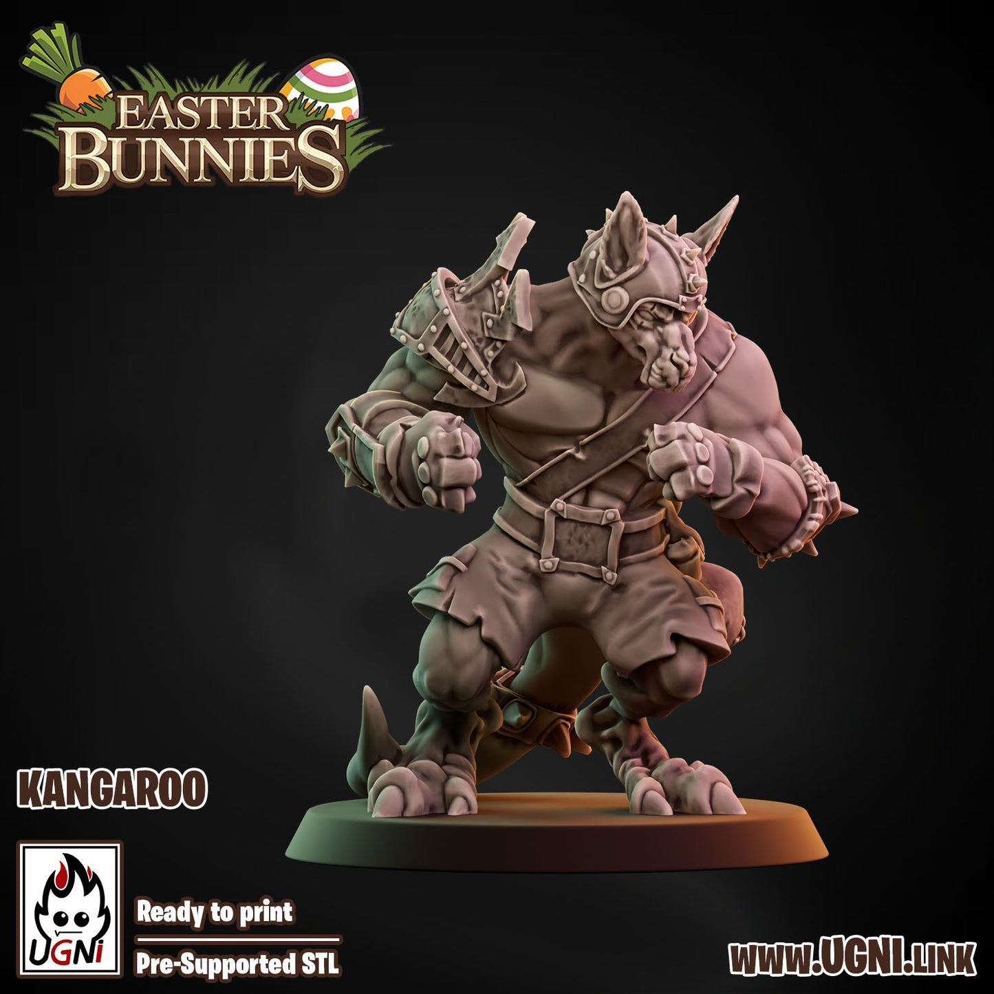 Easter Bunnies Team - Kangaroo | UGNI Miniatures | Resin