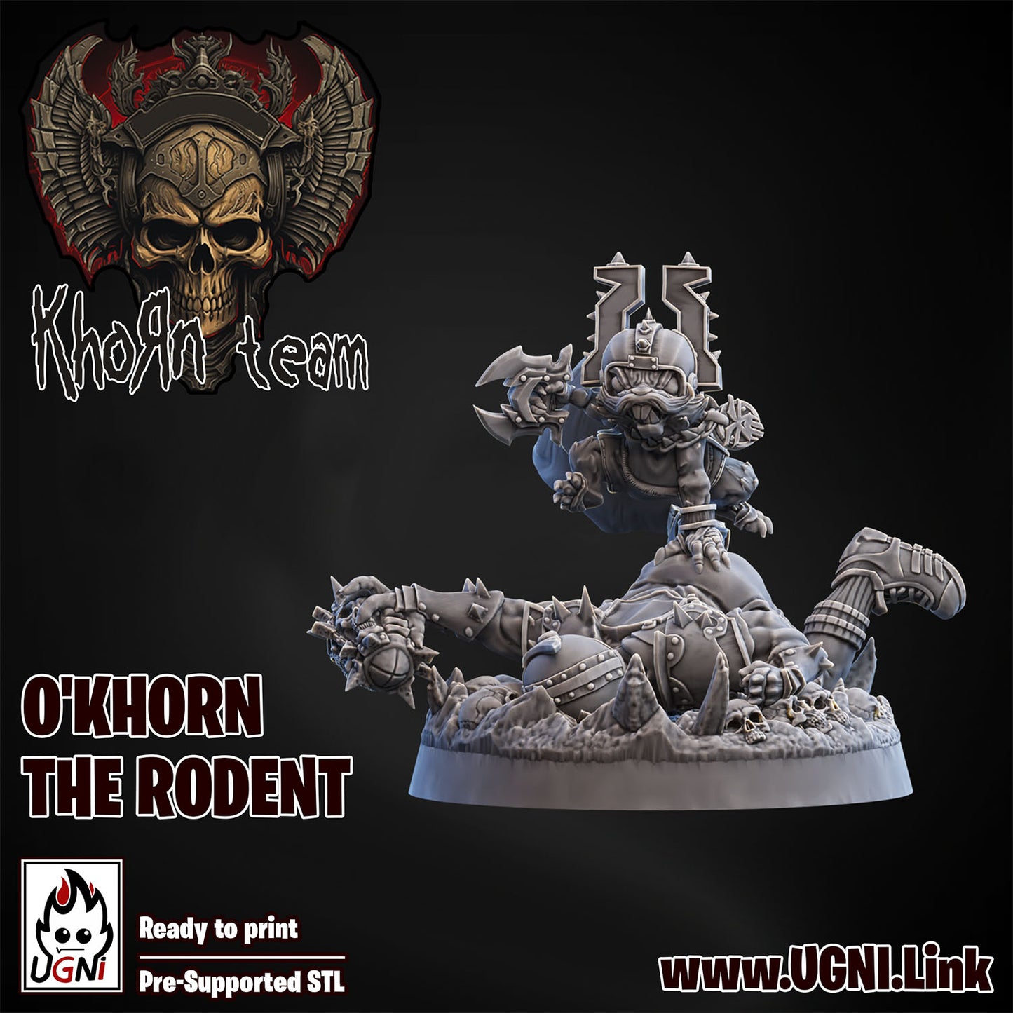 Star Player - O'Khorn the Rodent | UGNI Miniatures | Resin