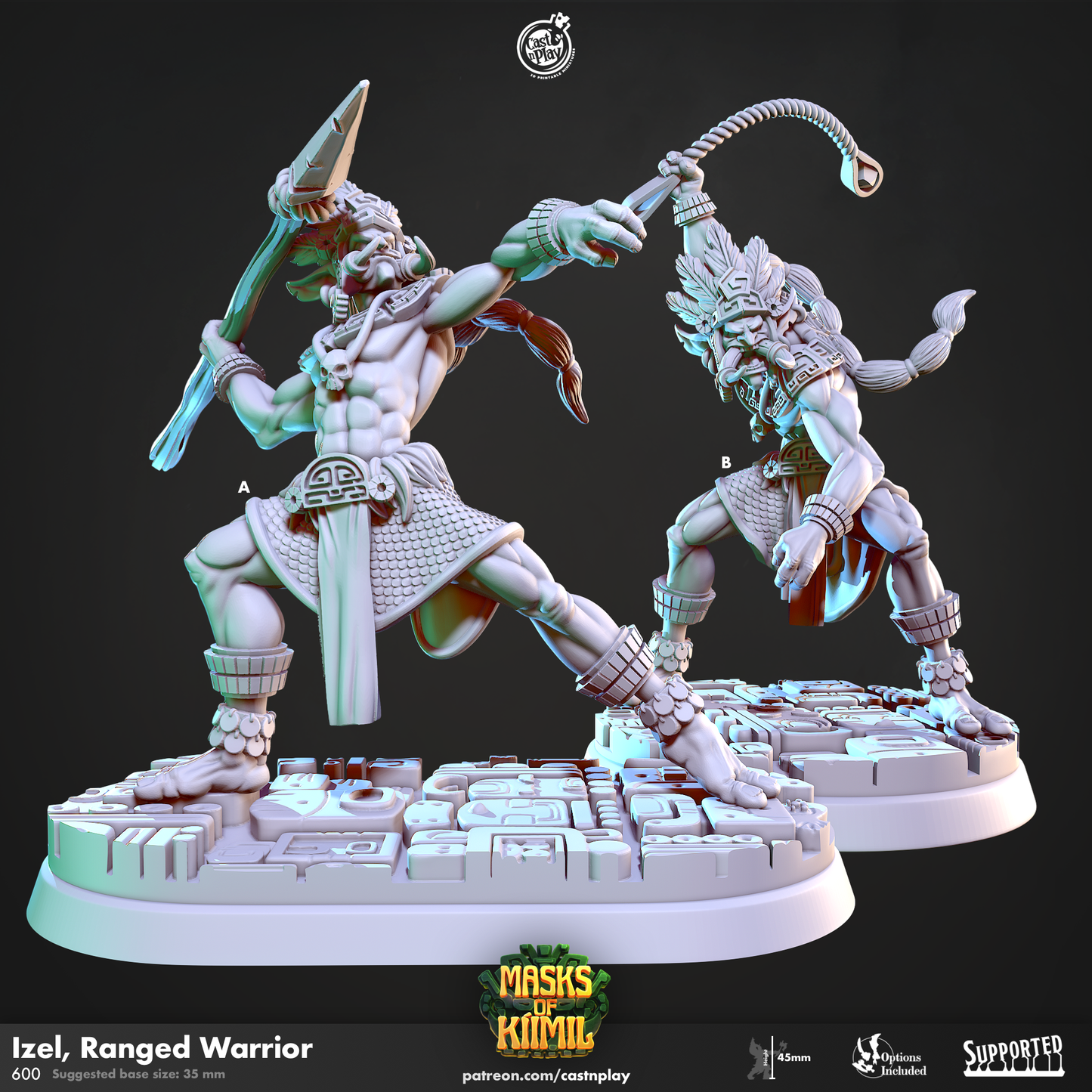 Izel - Ranged Warrior - Masks of Kiimil | Cast N Play | Resin