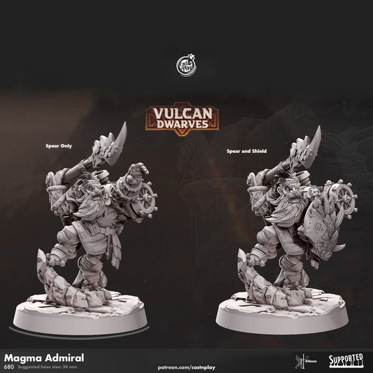 Magma Admiral - Vulcan Dwarves | Cast N Play | Resin