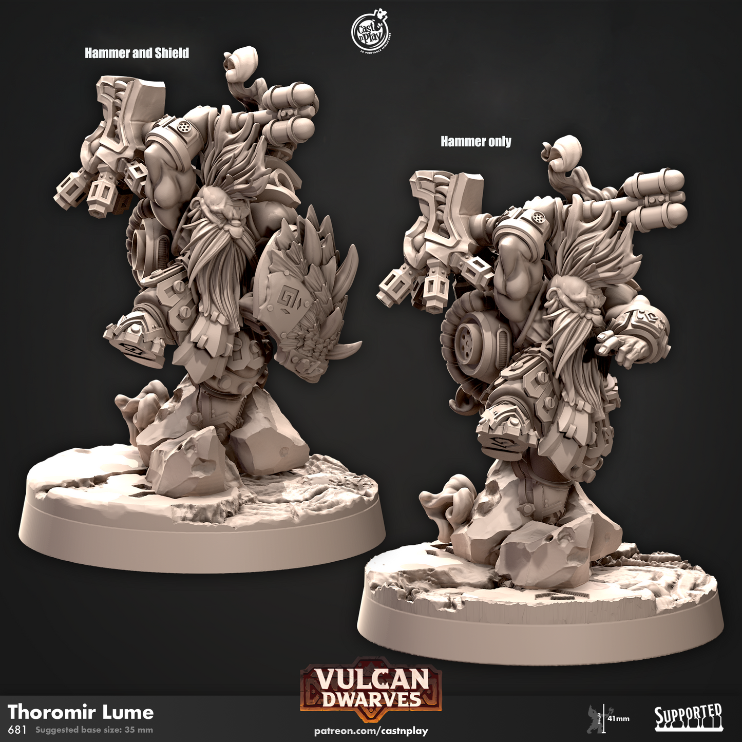 Thoromir Lume - Vulcan Dwarves | Cast N Play | Resin