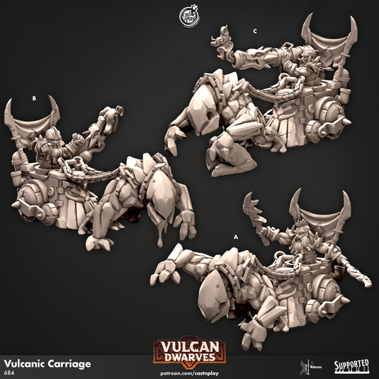Vulcanic Carriages - Vulcan Dwarves | Cast N Play | Resin