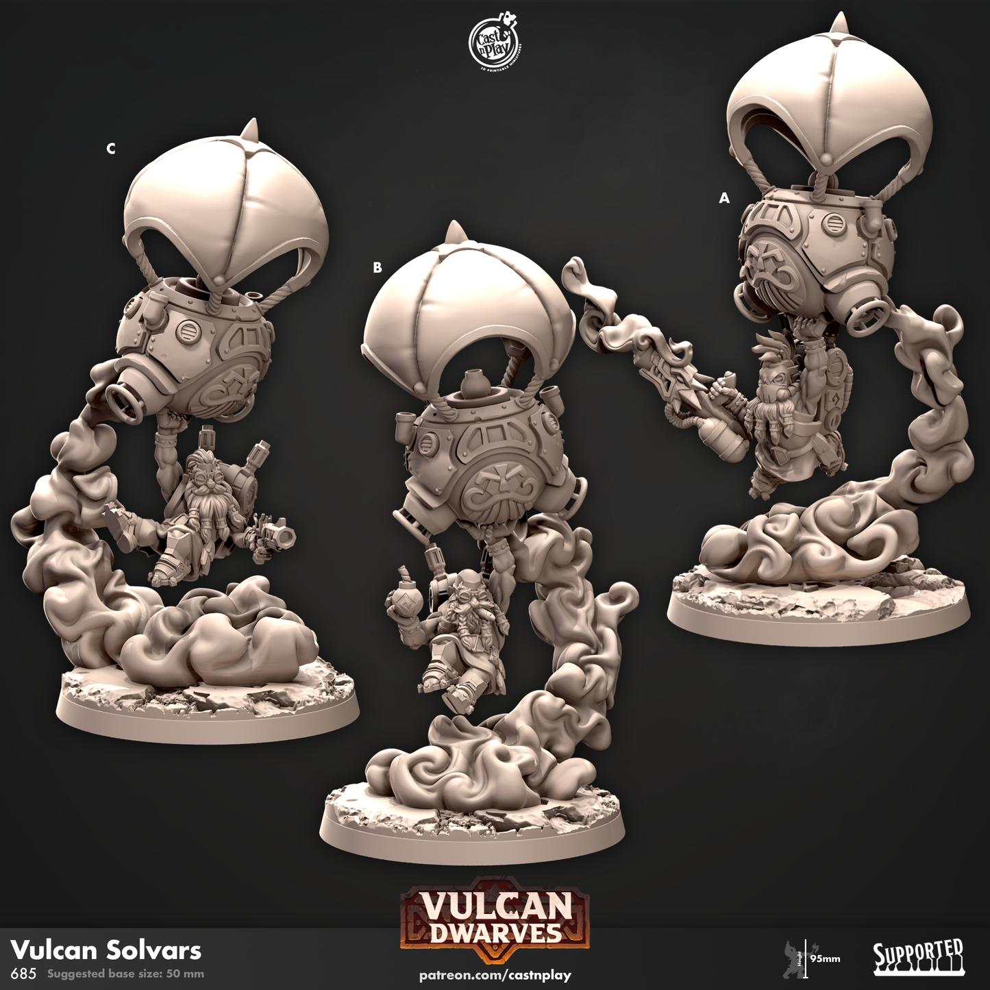 Vulcan Solvars - Vulcan Dwarves | Cast N Play | Resin
