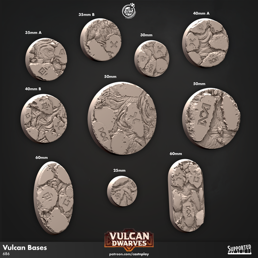 Bases - Vulcan Dwarves | Cast N Play | Resin
