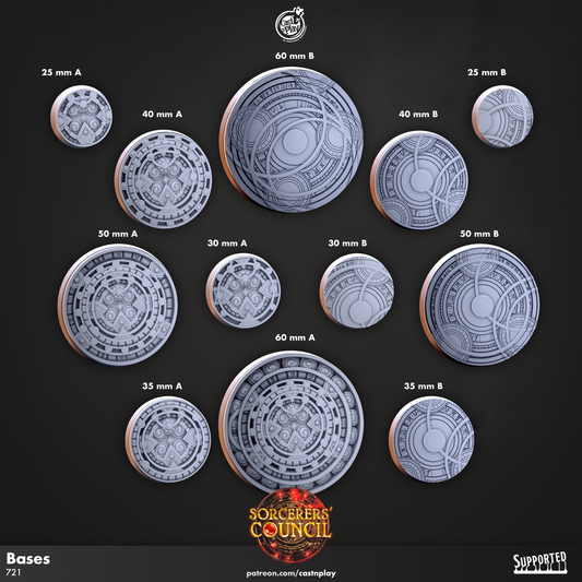 Bases - Sorcerer's Council | Cast N Play | Resin