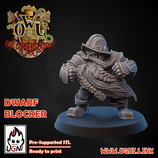 Conquistadors Dwarf Blocker 02 | UGNI Miniatures | Resin