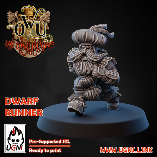 Conquistadors Dwarf Runner | UGNI Miniatures | Resin