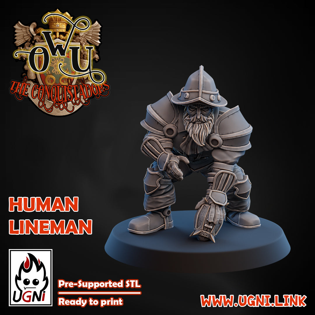 Conquistadors Human Lineman 03 | UGNI Miniatures | Resin