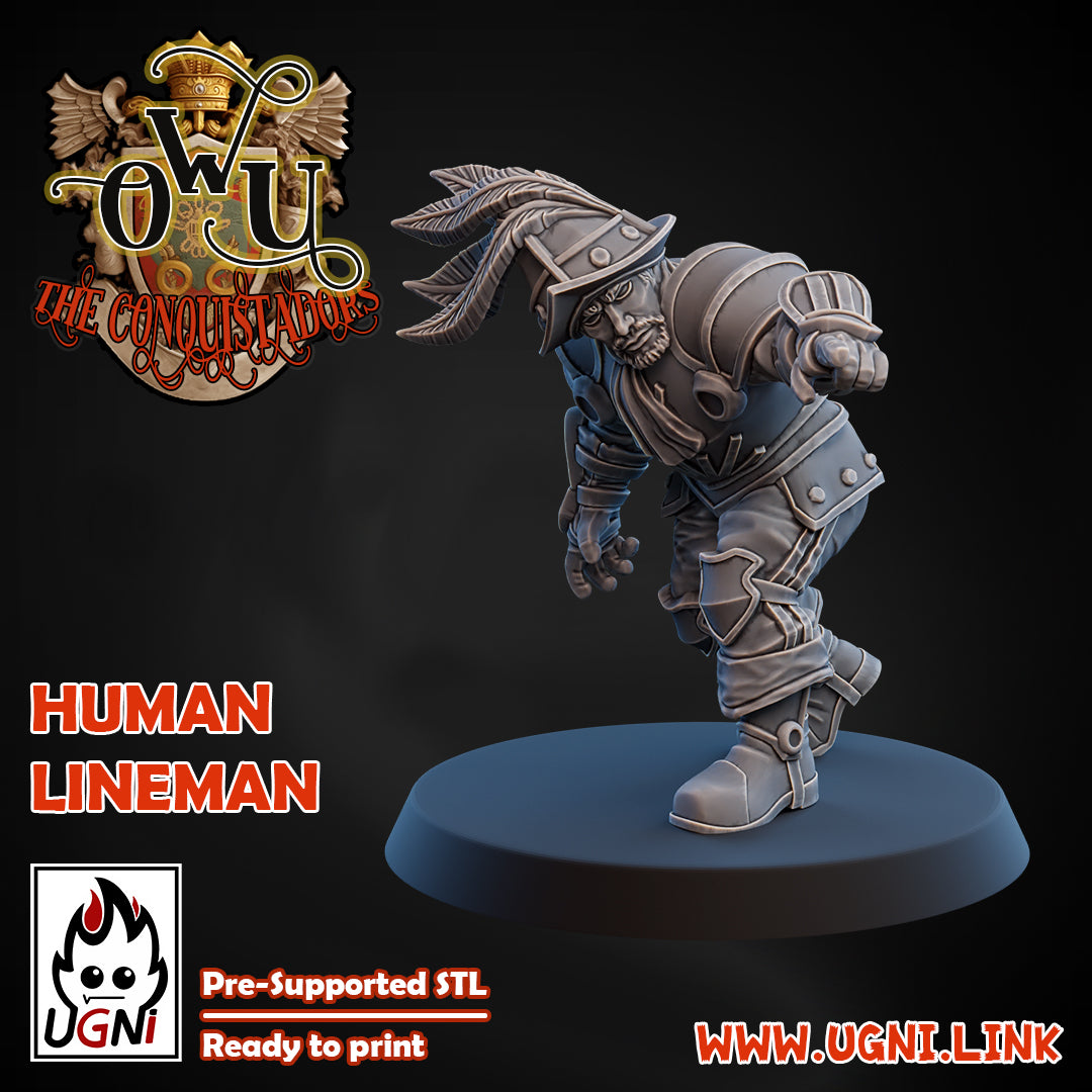 Conquistadors Human Lineman 04 | UGNI Miniatures | Resin