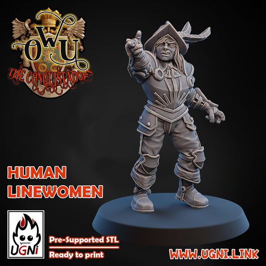 Conquistadors Human Lineman 05 | UGNI Miniatures | Resin