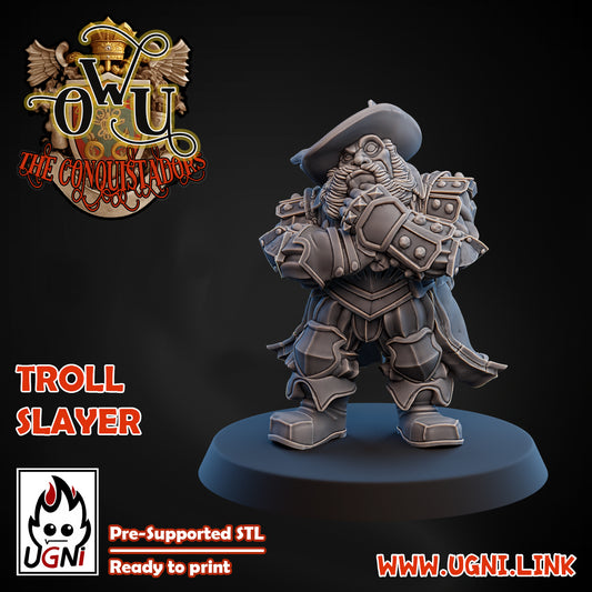 Conquistadors Troll Slayer 01 | UGNI Miniatures | Resin