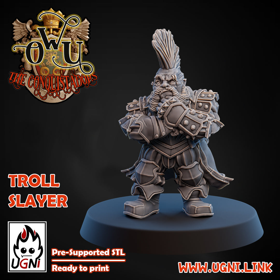 Conquistadors Troll Slayer 02 | UGNI Miniatures | Resin