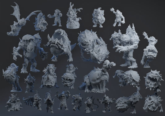 Fearsome Fungitz Night Goblin Team - Individual Models | Brutefun Miniatures | Resin