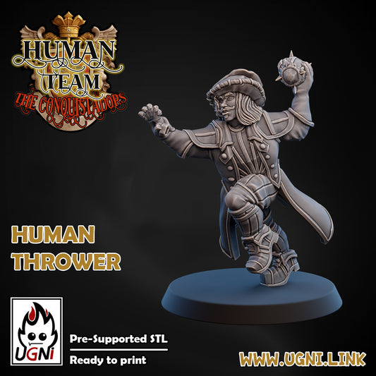 Human Booster Pack - Thrower 02 | UGNI Miniatures | Resin