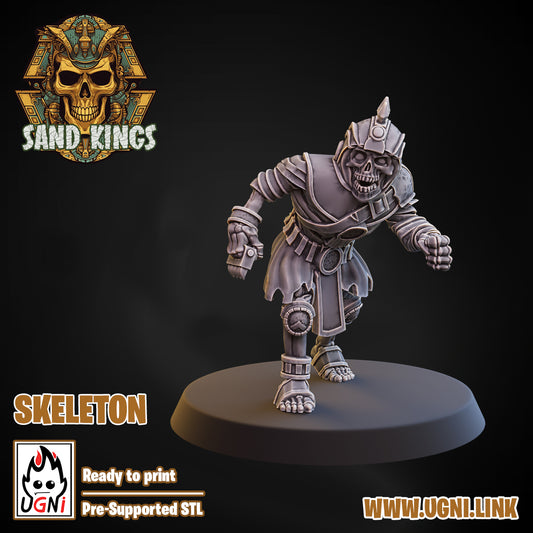 Sand Kings - Skeleton 01 | UGNI Miniatures | Resin