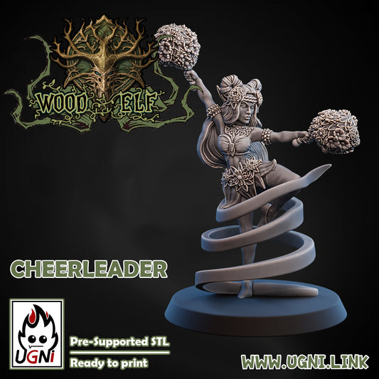 Wood Elf - Cheerleader 01 | UGNI Miniatures | Resin