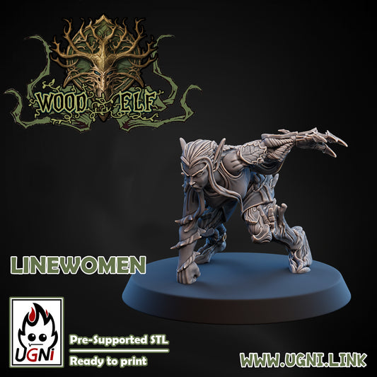 Wood Elf - Lineman 01 | UGNI Miniatures | Resin