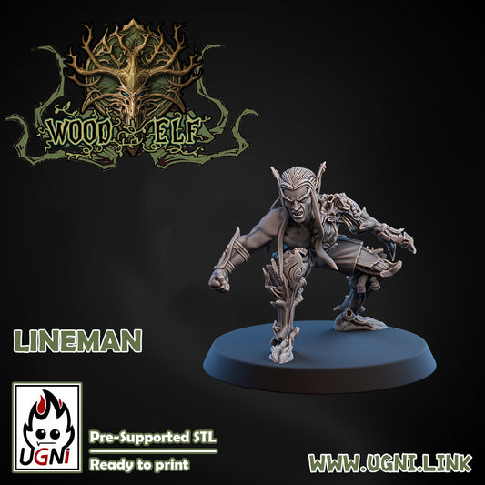 Wood Elf - Lineman 02 | UGNI Miniatures | Resin