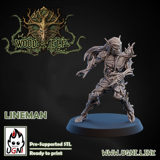 Wood Elf - Lineman 07 | UGNI Miniatures | Resin