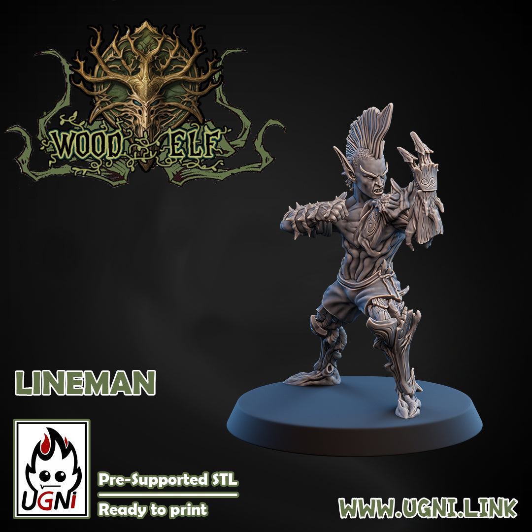 Wood Elf - Lineman 09 | UGNI Miniatures | Resin