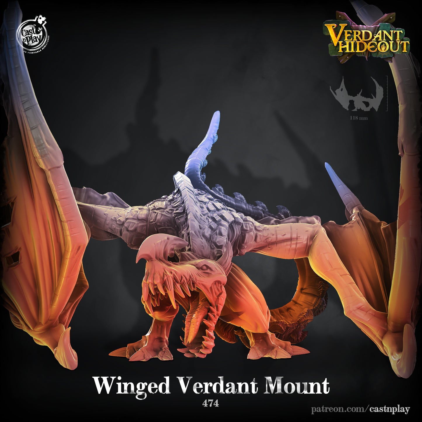 Winged Verdant Mount - Verdant Company Hideout | Cast N Play | Resin