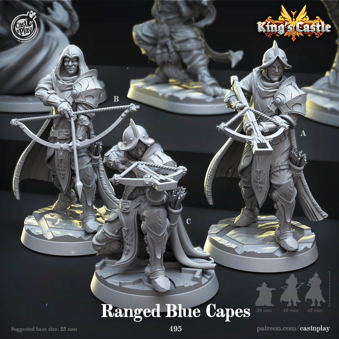 Ranged Blue Capes - King's Castle | Cast N Play | Resin