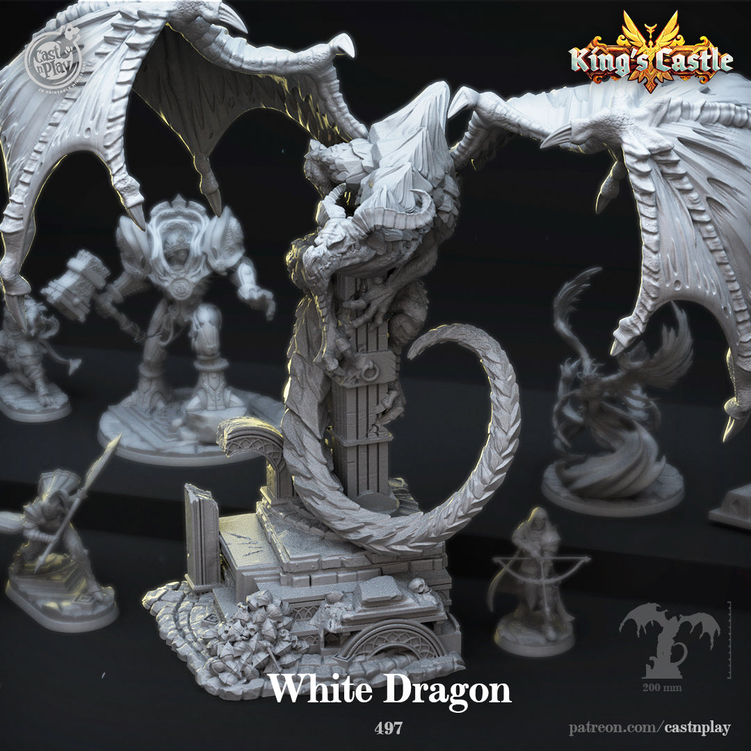 White Dragon - King's Castle | Cast N Play | Resin