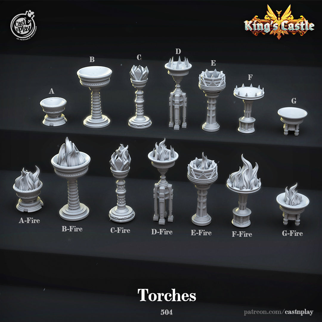 Scatter (Torches) - King's Castle | Cast N Play | Resin