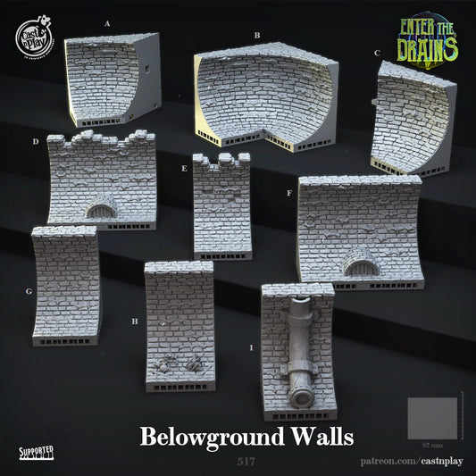 Belowground Walls - Enter the Drains | Cast N Play | Resin