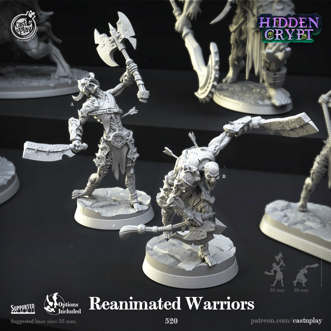 Reanimated Warriors - Hidden Crypt | Cast N Play | Resin