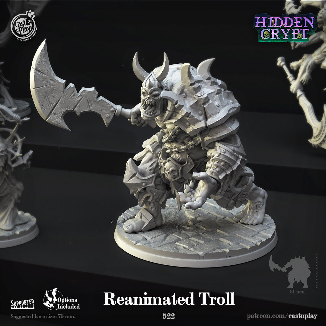 Reanimated Troll - Hidden Crypt | Cast N Play | Resin