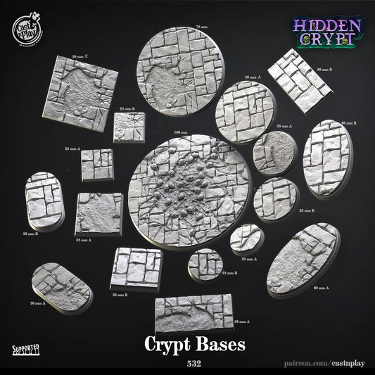 Crypt Bases - Hidden Crypt | Cast N Play | Resin
