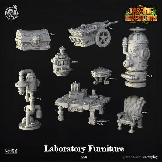 Laboratory Furniture - Insane Inventions | Cast N Play | Resin