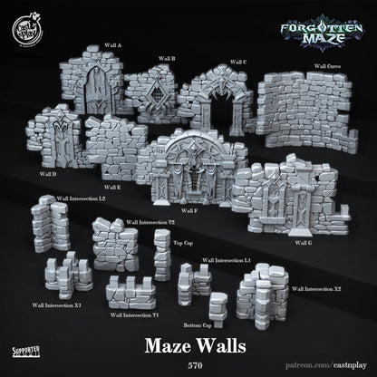 Maze Terrain - Forgotten Maze | Cast N Play | Resin