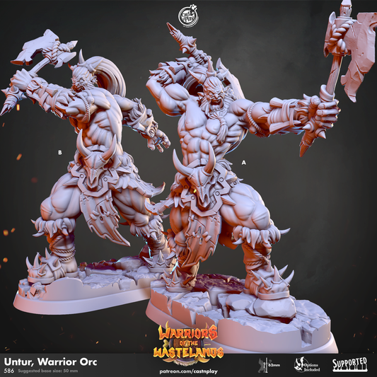 Untur, Warrior Orc - Warriors of the Wastelands | Cast N Play | Resin
