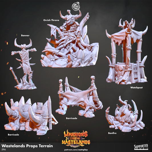 Wastelands Props Terrain - Warriors of the Wastelands | Cast N Play | Resin