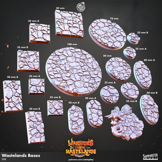 Bases - Warriors of the Wastelands | Cast N Play | Resin