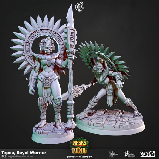 Tepeu - Royal Warrior - Masks of Kiimil | Cast N Play | Resin