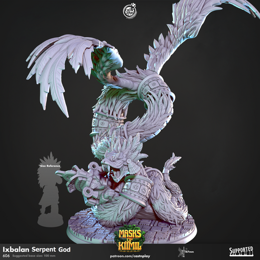 Ixbalan - Serpent God - Masks of Kiimil | Cast N Play | Resin