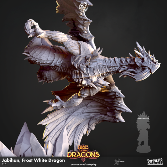 Jabihan - Frost White Dragon - Rise of Dragons | Cast N Play | Resin
