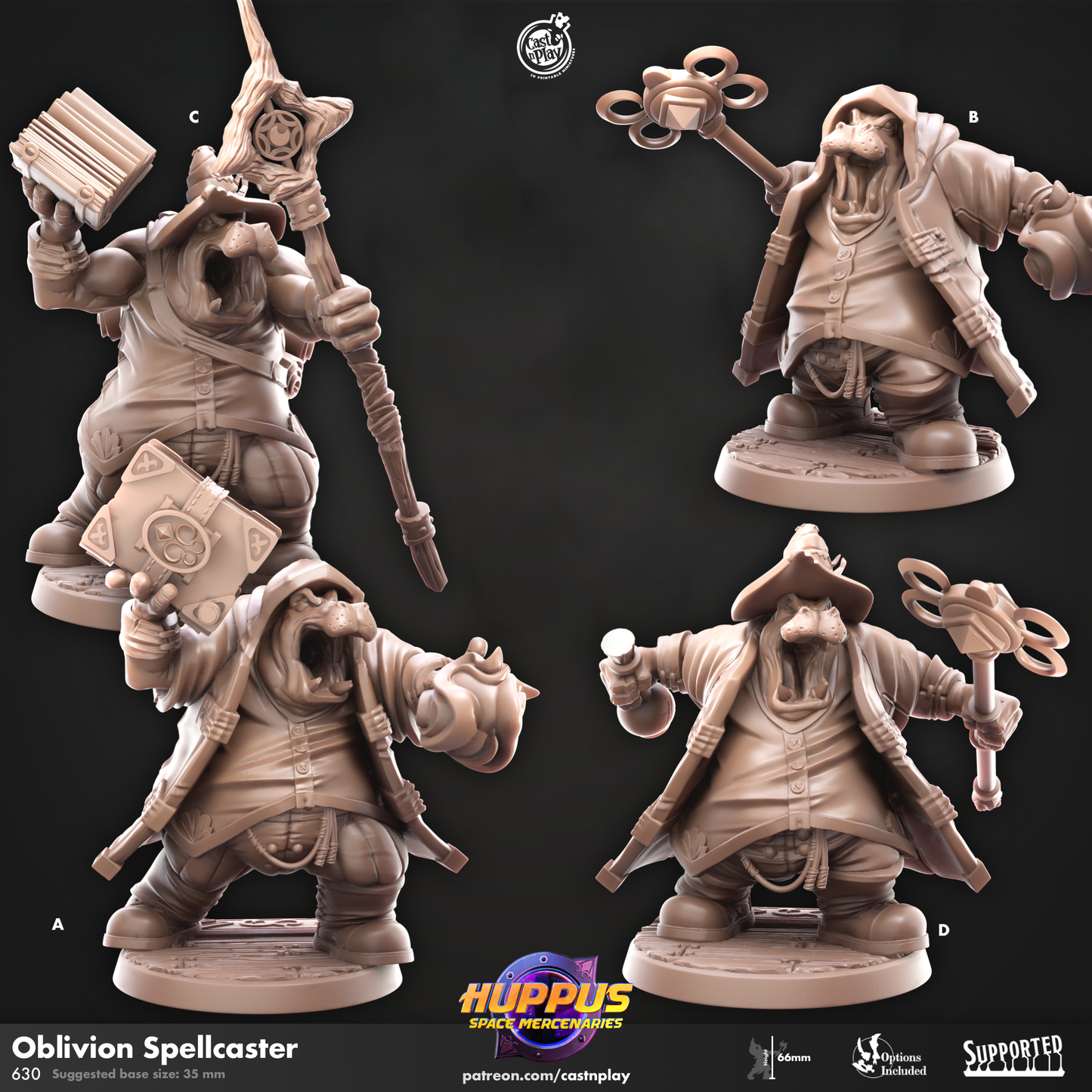 Oblivion Spellcaster - Huppus Space Mercenaries | Cast N Play | Resin