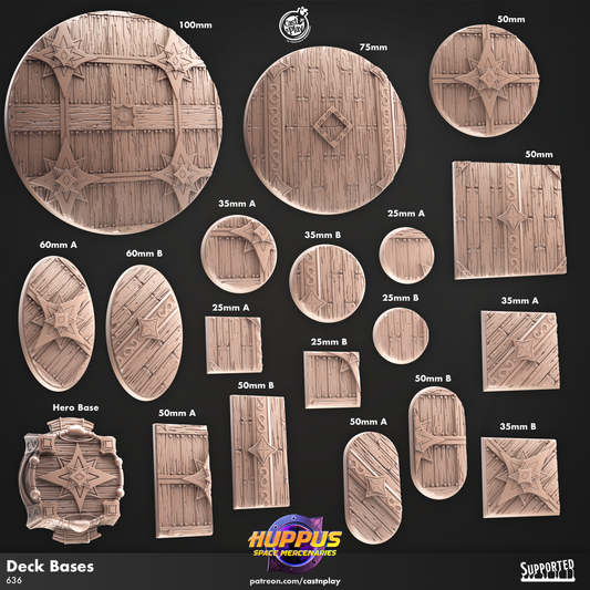 Deck Bases - Huppus Space Mercenaries | Cast N Play | Resin