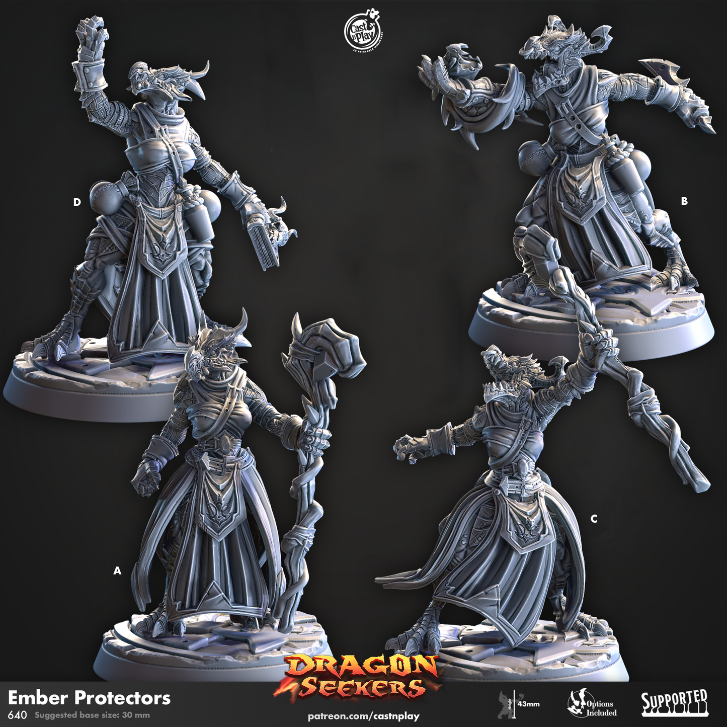 Ember Protectors - Dragon Seekers | Cast N Play | Resin