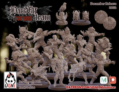 Dark Elves Team - Dark Elves | UGNI Miniatures | Resin