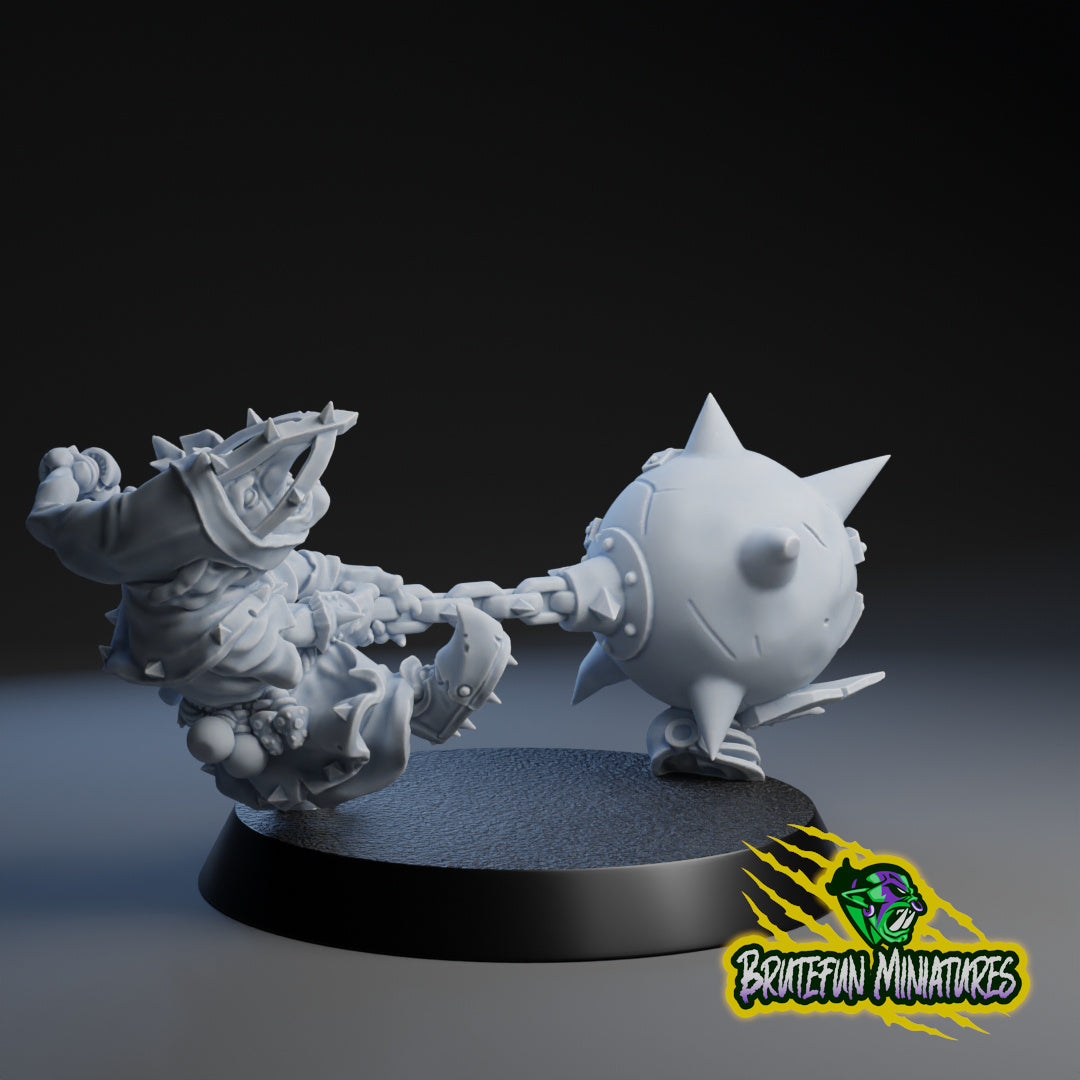Goblin Ball-n-Chain Star Player | Brutefun Miniatures | Resin