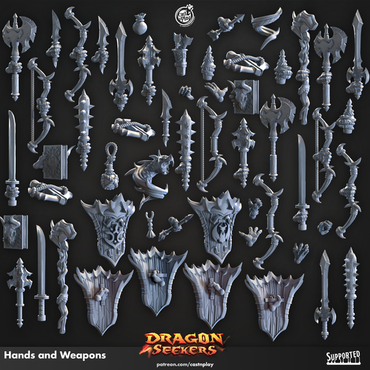 Weapons and Props - Dragon Seekers | Cast N Play | Resin