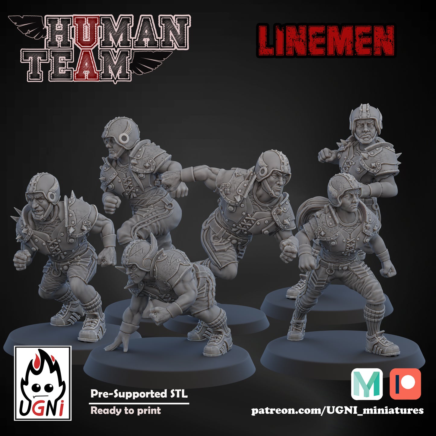 Human Team | UGNI Miniatures | Resin