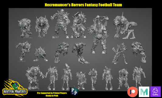 Necromancer's Horrors Team - Full Team | Brutefun Miniatures | Resin